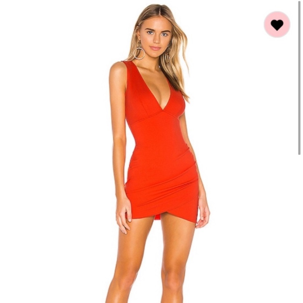 Super down red bodycon dress